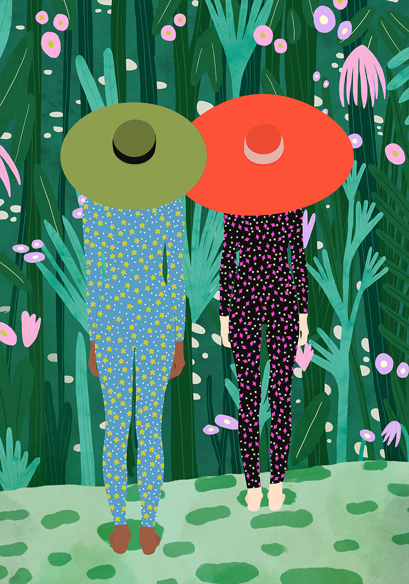 Plakat z piżamą w dżungli