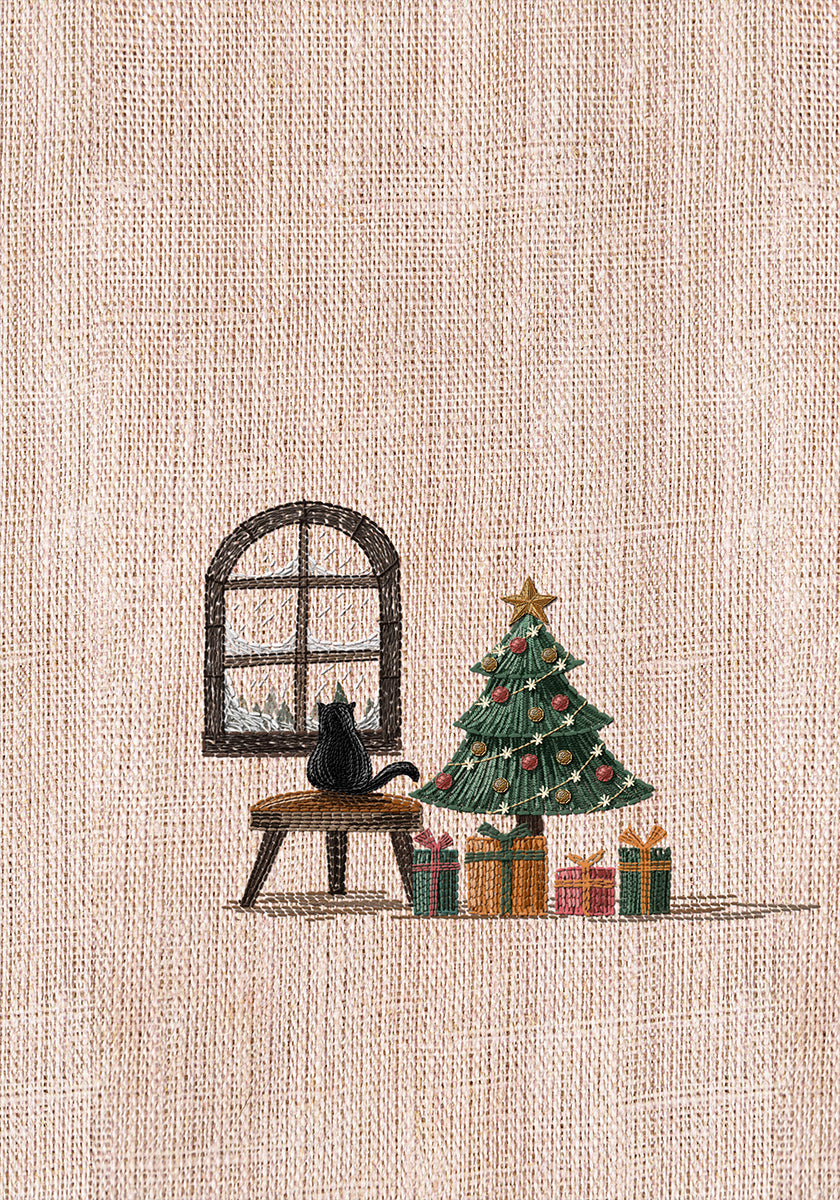 Plakat z kotem w przytulnym pokoju