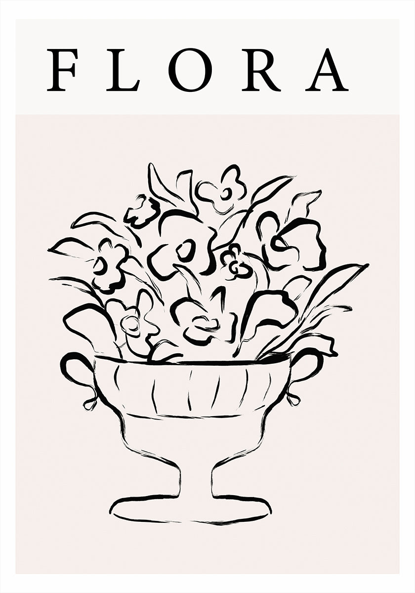 Plakat z kwiatową elegancją