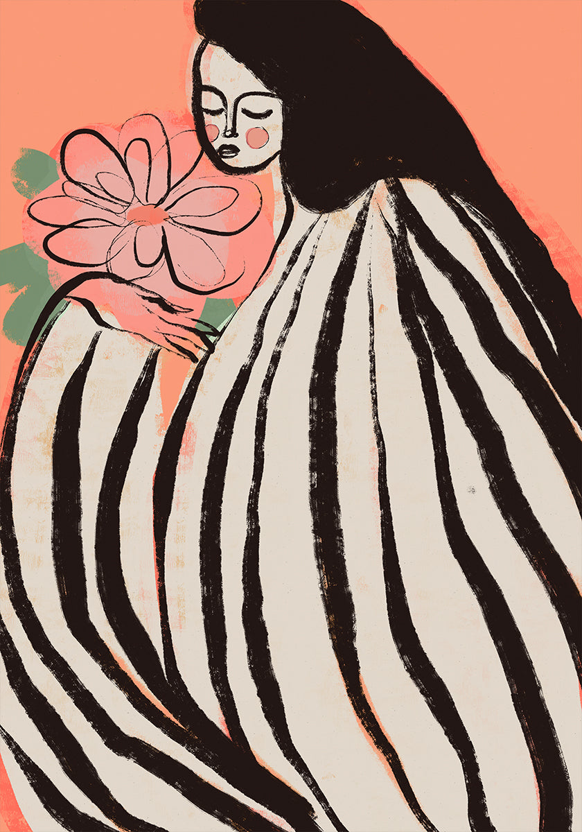 Plakat Cicha chwila (brzoskwinia).