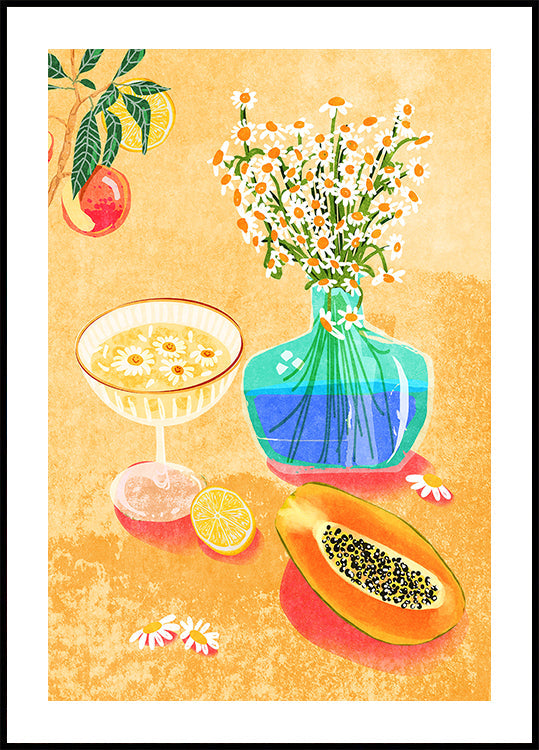 Plakat z wibracjami letniego dnia