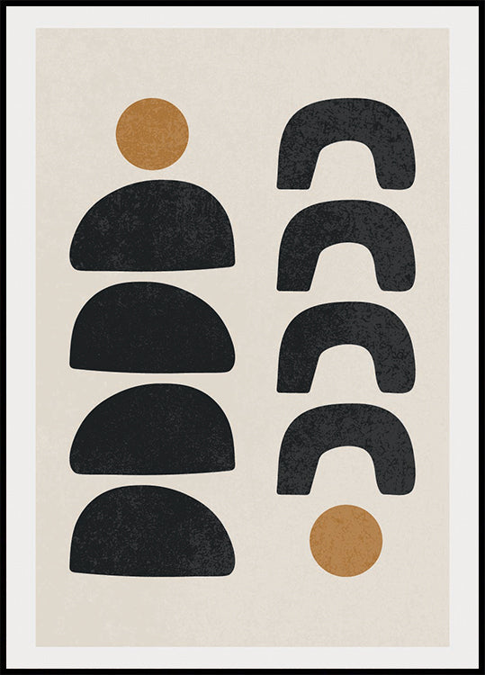 Formy abstrakcyjne 2, minimalny plakat geometryczny