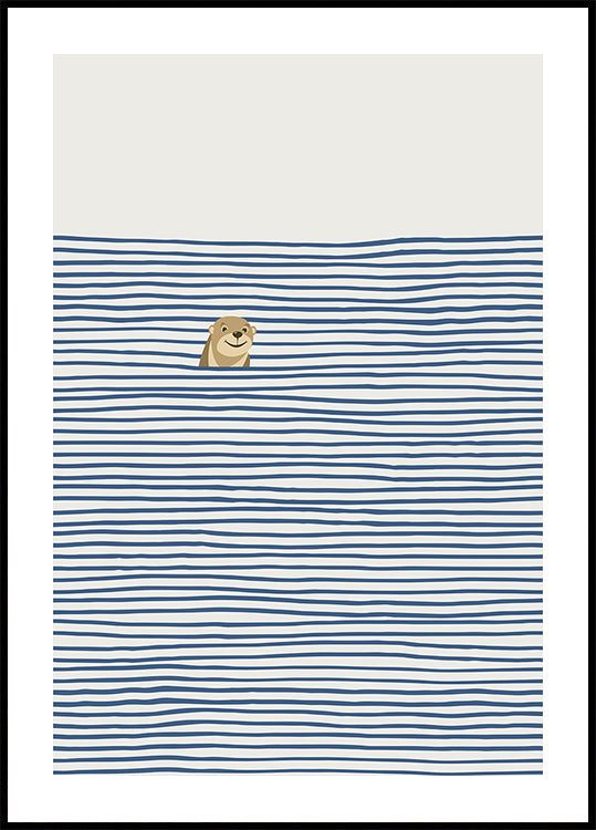 Plakat Wydra w falach