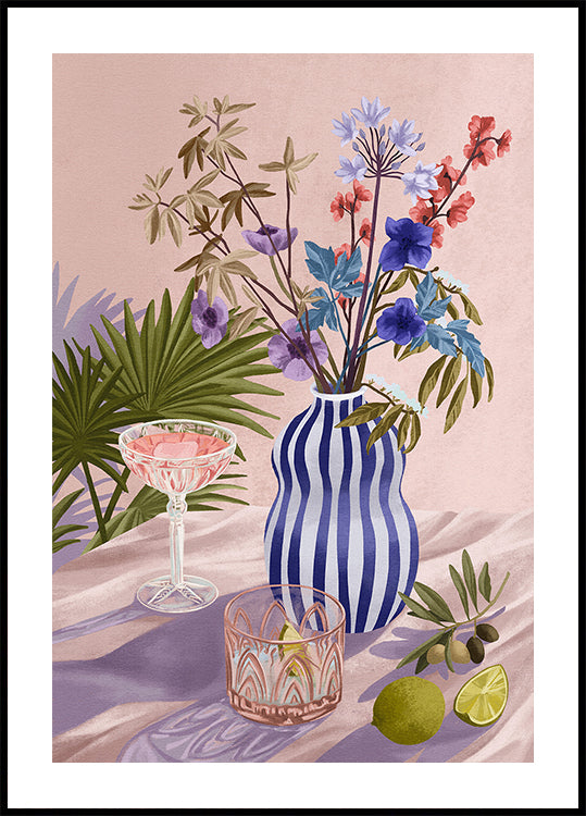 Liliowy letni plakat