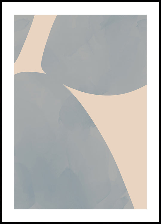Zakrzywiona równowaga, plakat abstrakcyjnych kształtów