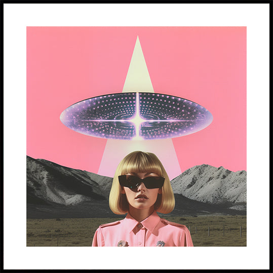 Kobieta stojąca pod UFO (NOWOŚĆ)