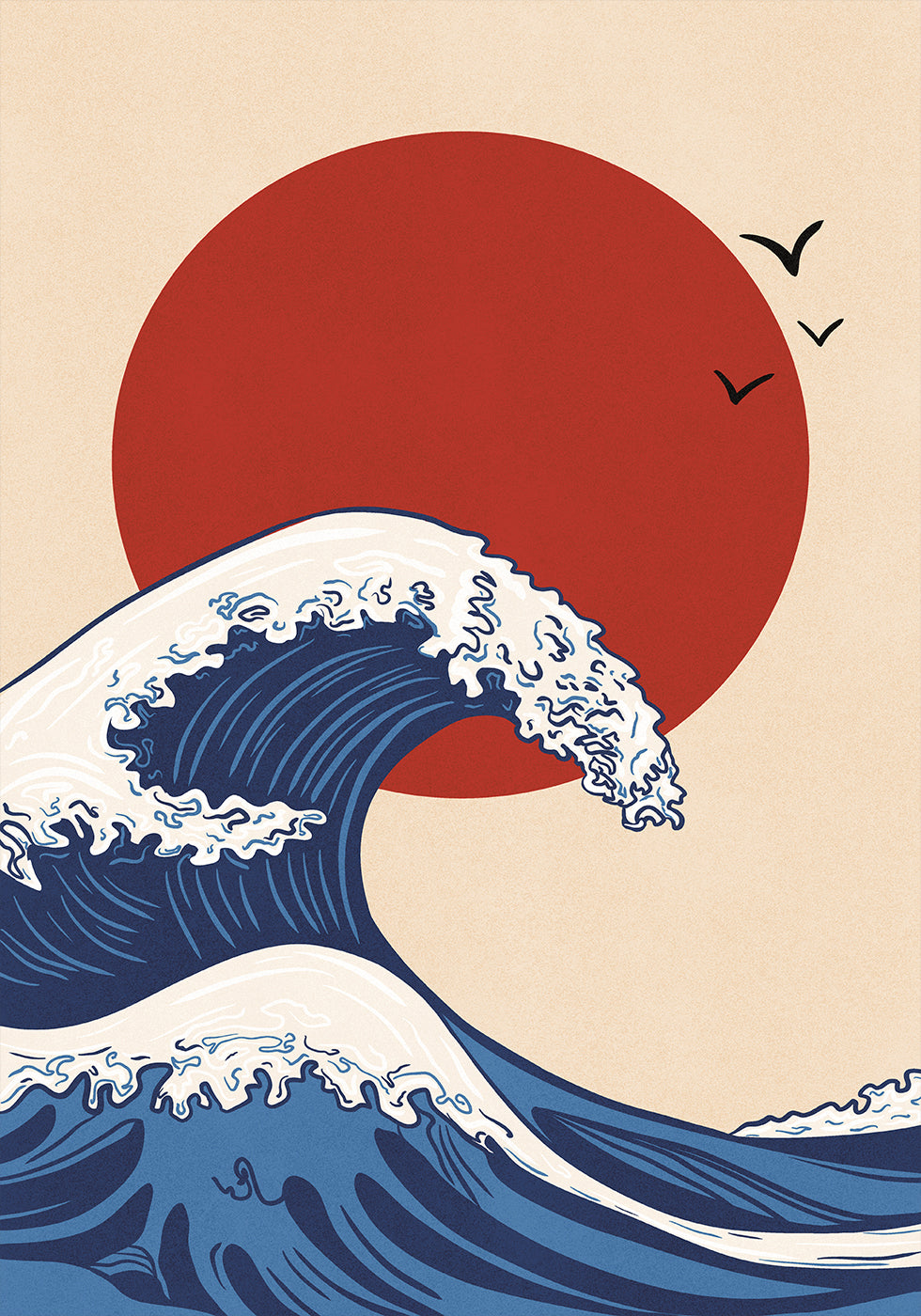 Plakat z falą słoneczną