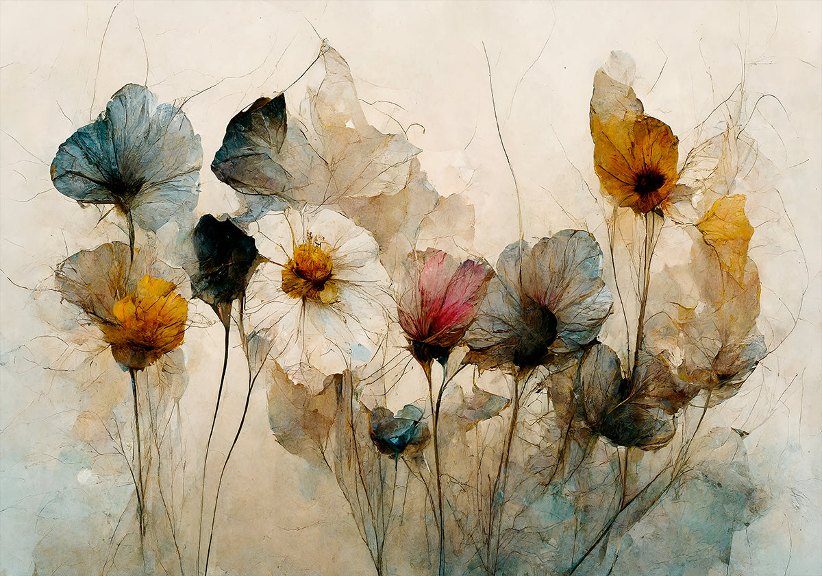 Plakat szepczących kwiatów