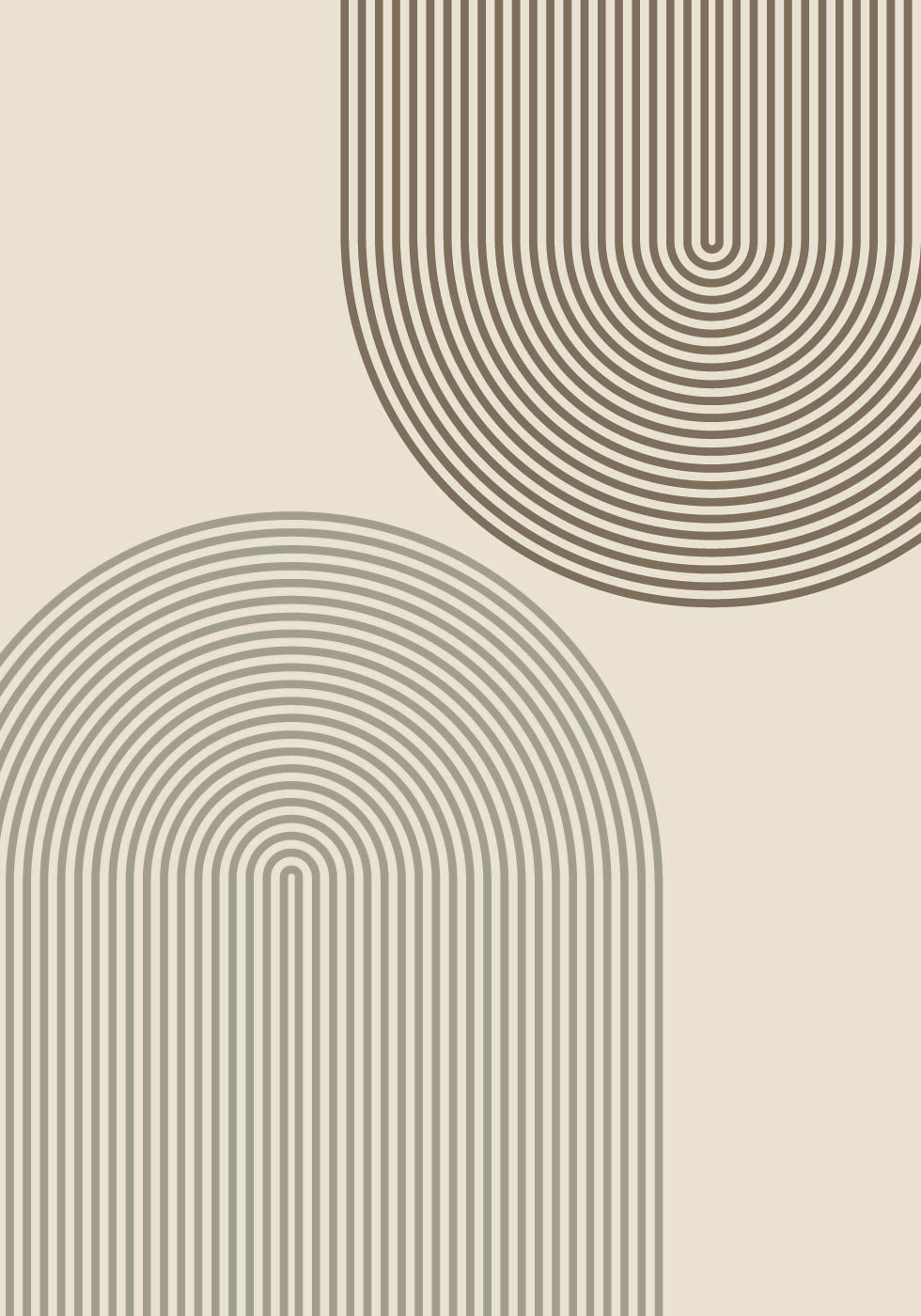 Plakat z minimalnymi liniami łuku