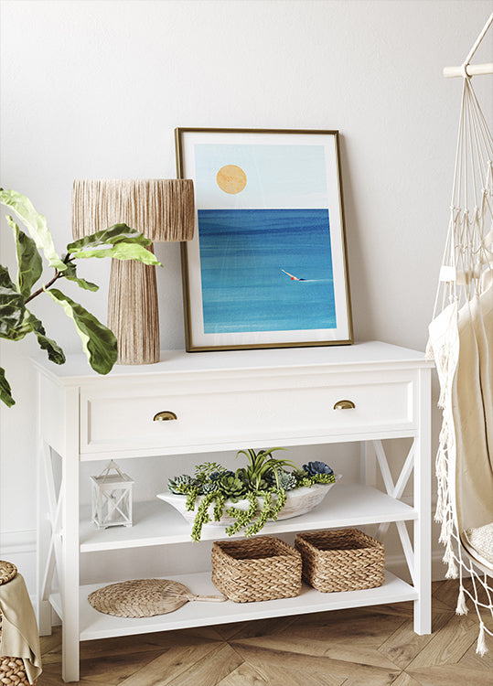 Plakat z pływaniem w morzu