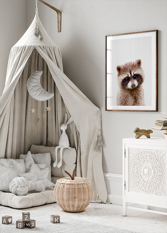 Plakat z szopem Peekaboo