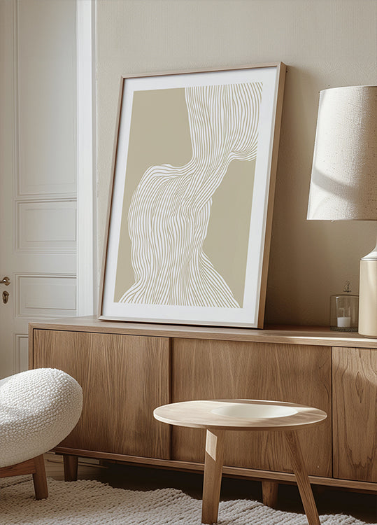 Plakat płynnej linii