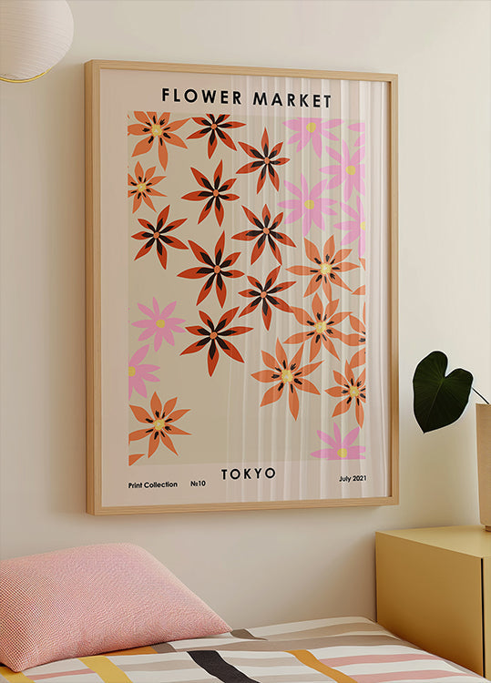 Plakat Targu Kwiatowego w Tokio
