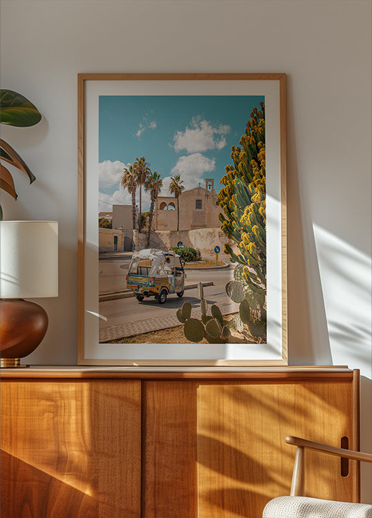 Plakat dotyczący przejażdżki tuk-tukiem