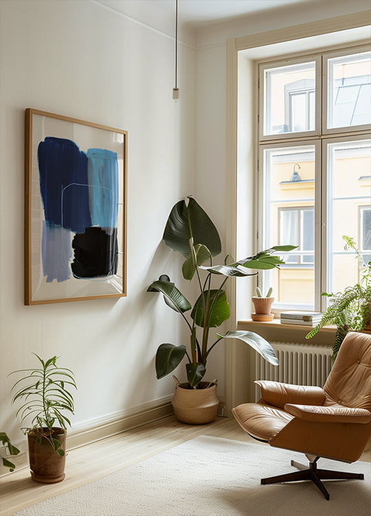 Abstrakcyjne pociągnięcia pędzla 120x plakat