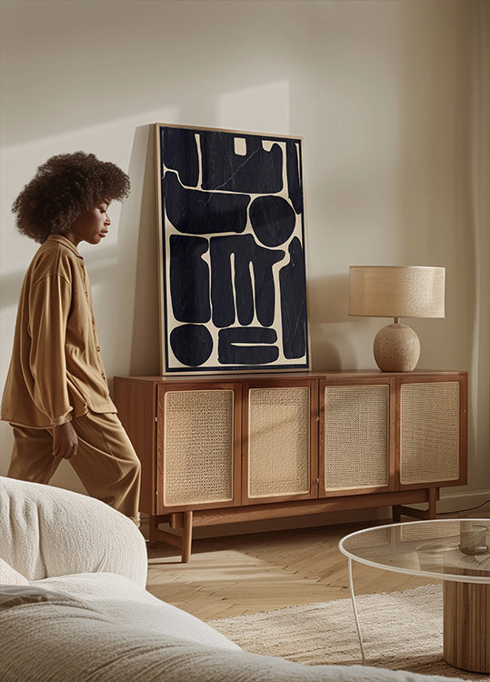 Nowoczesny abstrakcyjny plakat o minimalnych kształtach 162