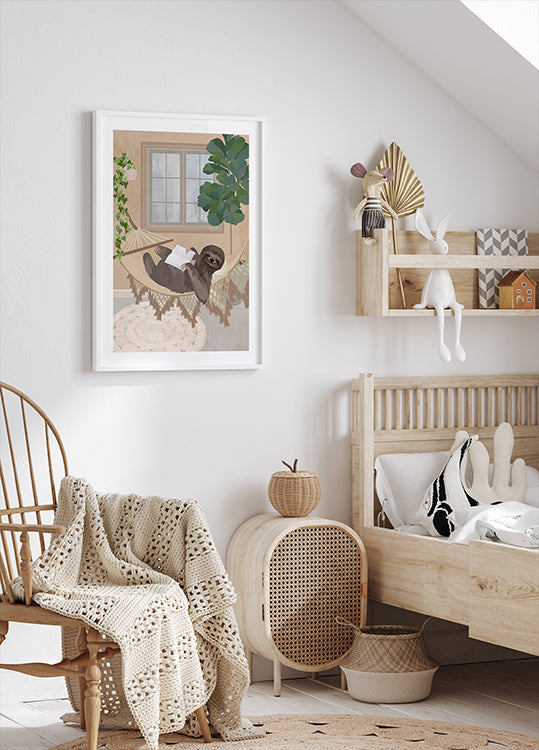 Plakat Leniwy lenistwo w hamaku