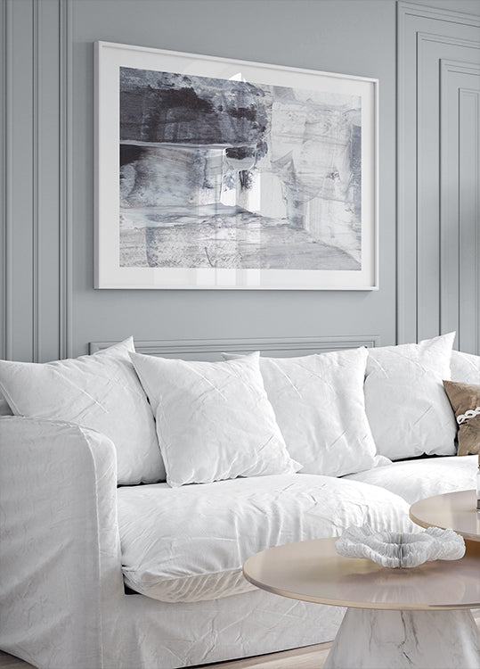 Monochromatyczny plakat spokoju