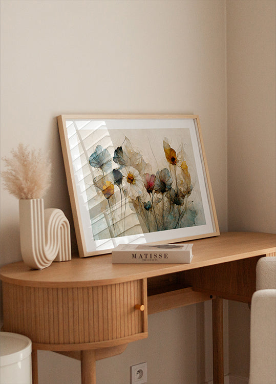 Plakat szepczących kwiatów