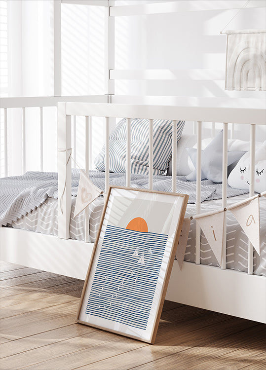 Plakat Trzy białe żagle