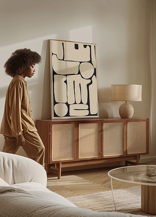 Nowoczesny abstrakcyjny plakat o minimalnych kształtach 161