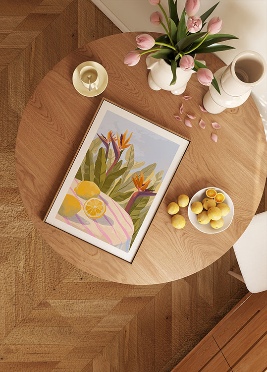 Plakat z cytrynowym twistem