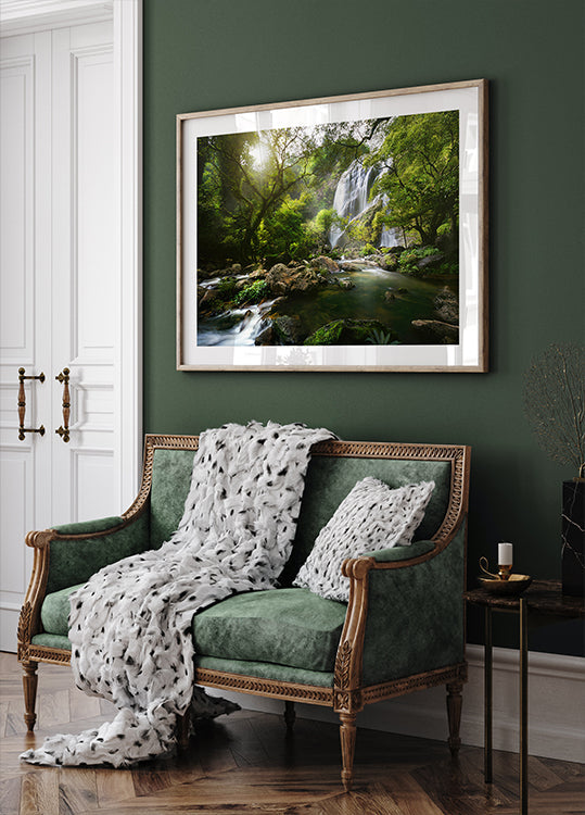 Plakat górski potok