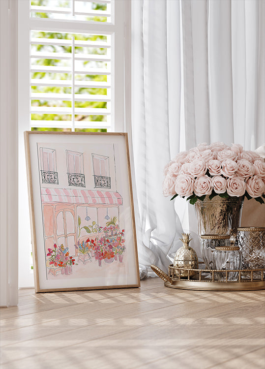 Różowa kwiaciarnia