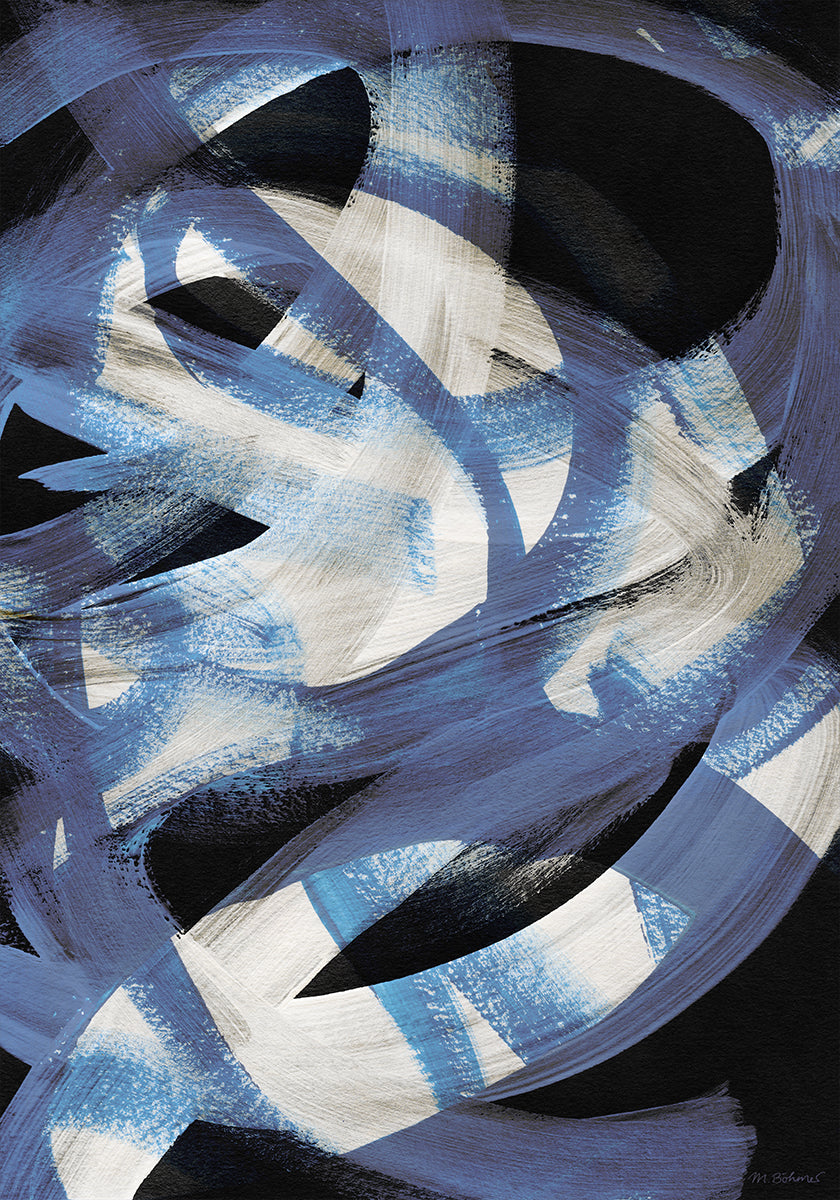 Abstrakcyjne pociągnięcia pędzlem 128 plakat