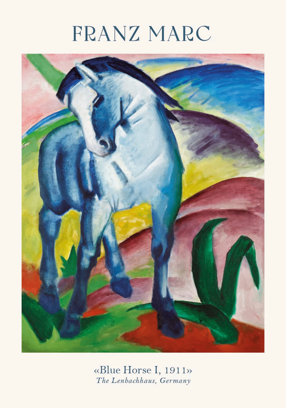 Blue Horse I,Franz Marc Plakat - Posterbox.dk