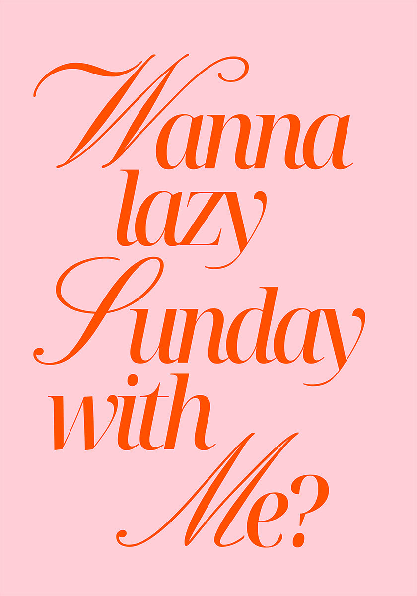 Lazy Sunday Rose Orange Plakat - Posterbox