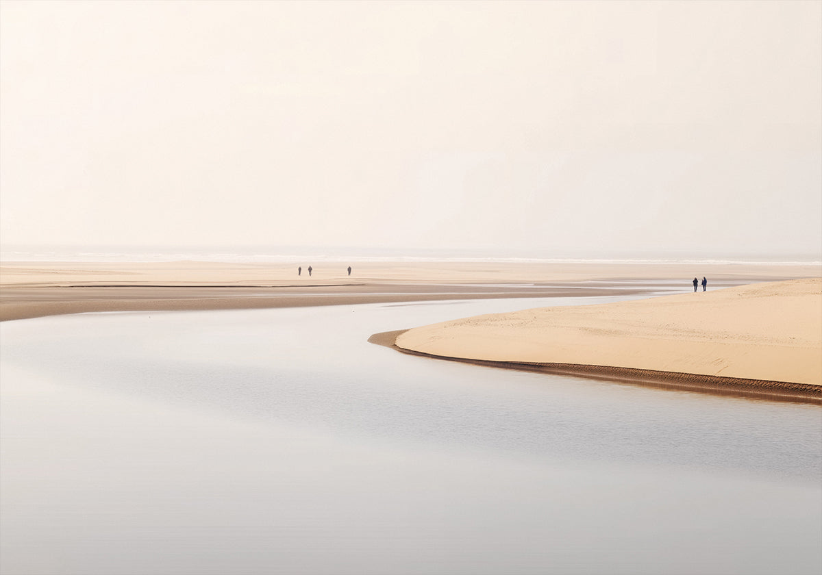 Minimalist Beach with Lone Walker (NEW) - Posterbox