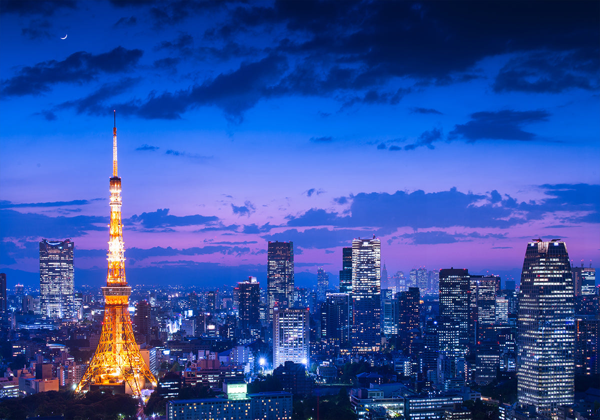 Nocny widok na Tokio