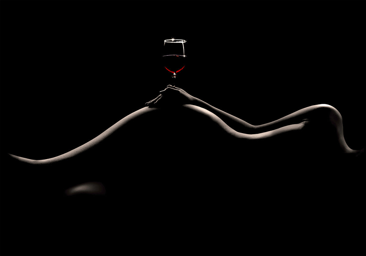 Bodyscape: Plakat z degustacją wina