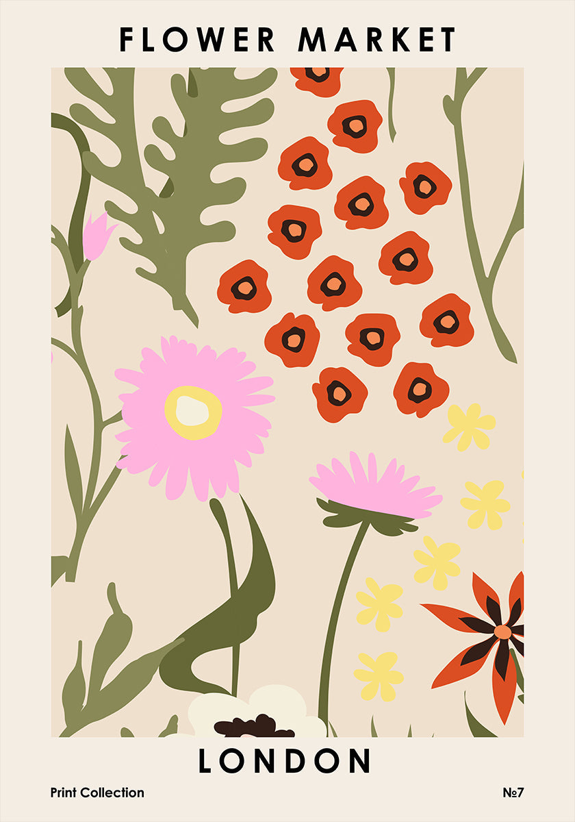 Plakat targu kwiatowego w Londynie