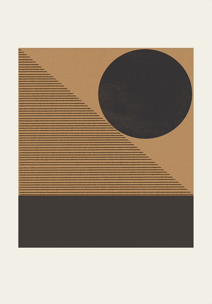Plakat geometrycznego zaćmienia