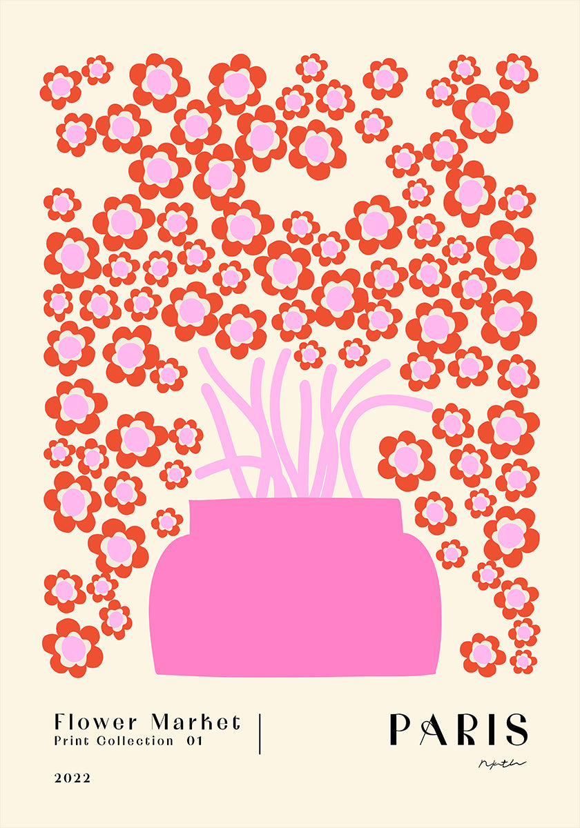 Targ Kwiatowy. Plakat Paryża