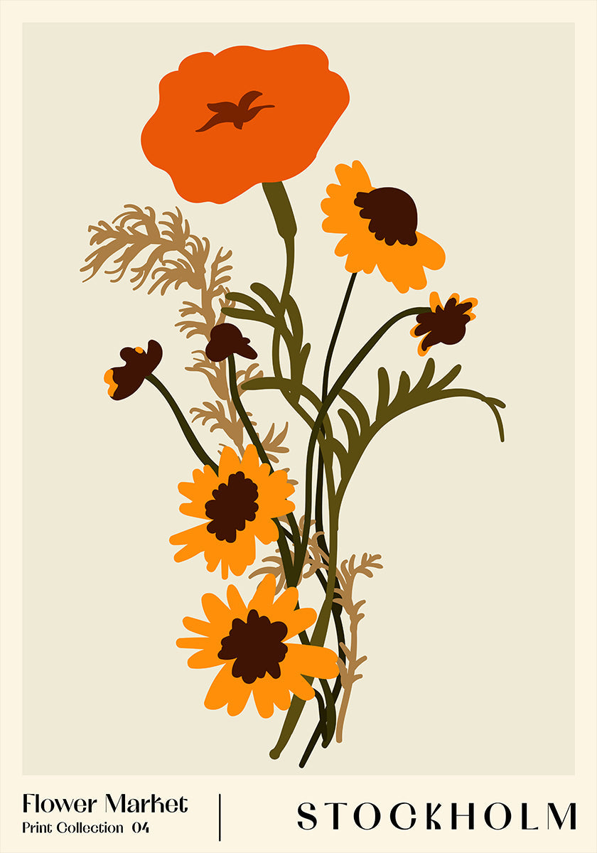 Targ Kwiatowy. Plakat Sztokholmski