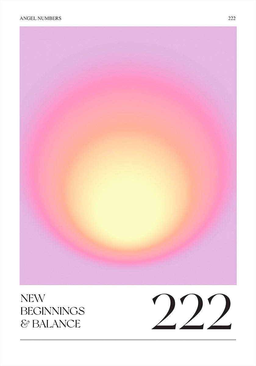 Plakat gradientowy z delikatnymi różowymi i żółtymi odcieniami