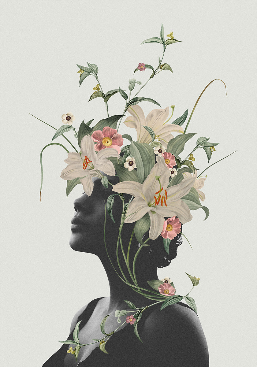 Plakat z kwiatem lilii