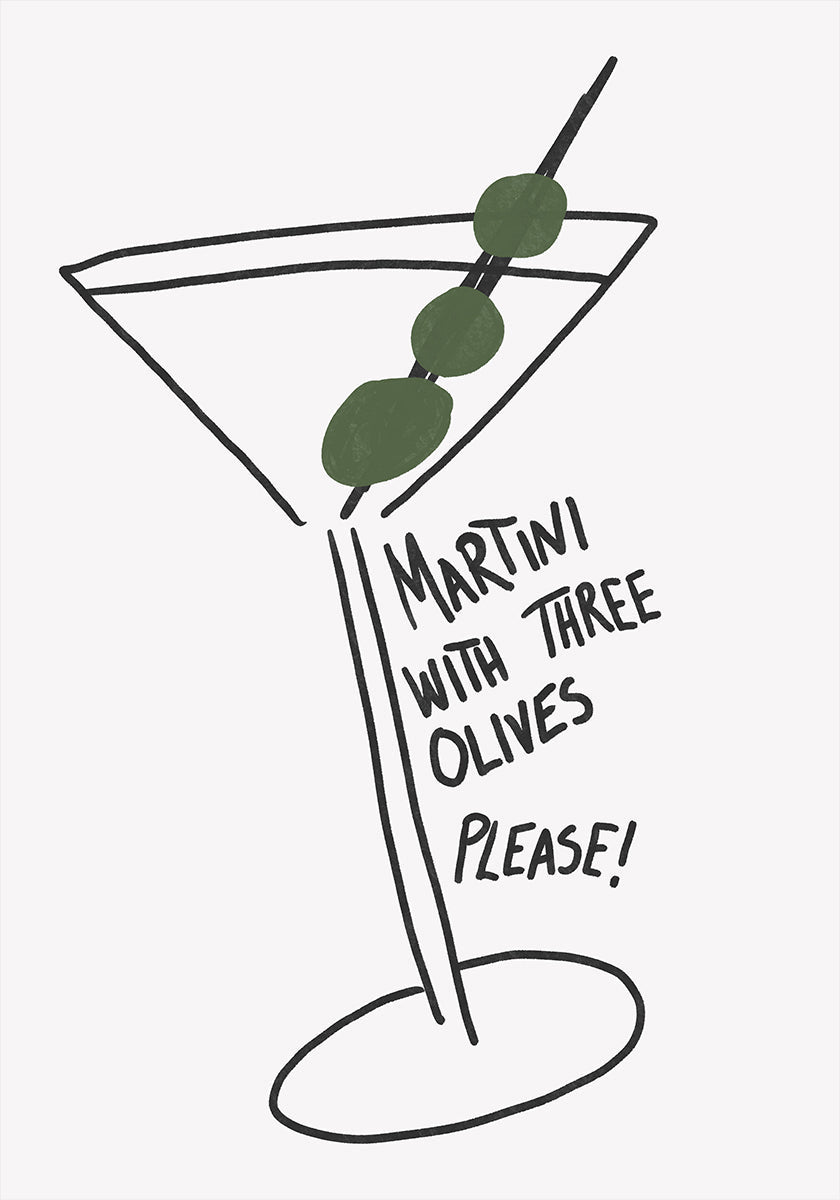 Plakat Oliwkowe Trio Martini
