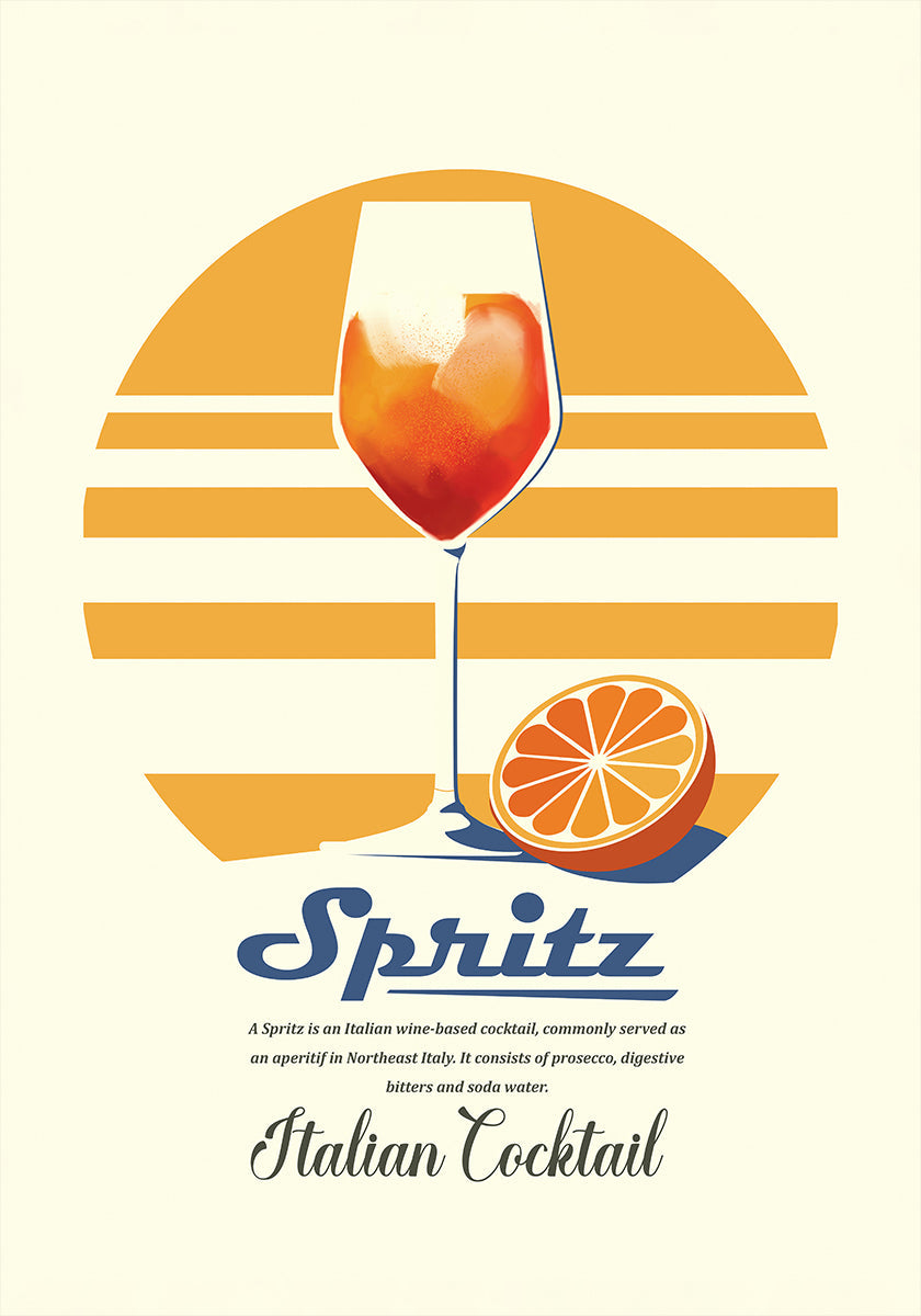 Letni plakat z nadrukiem Spritz