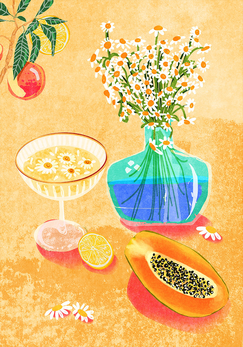 Plakat z wibracjami letniego dnia