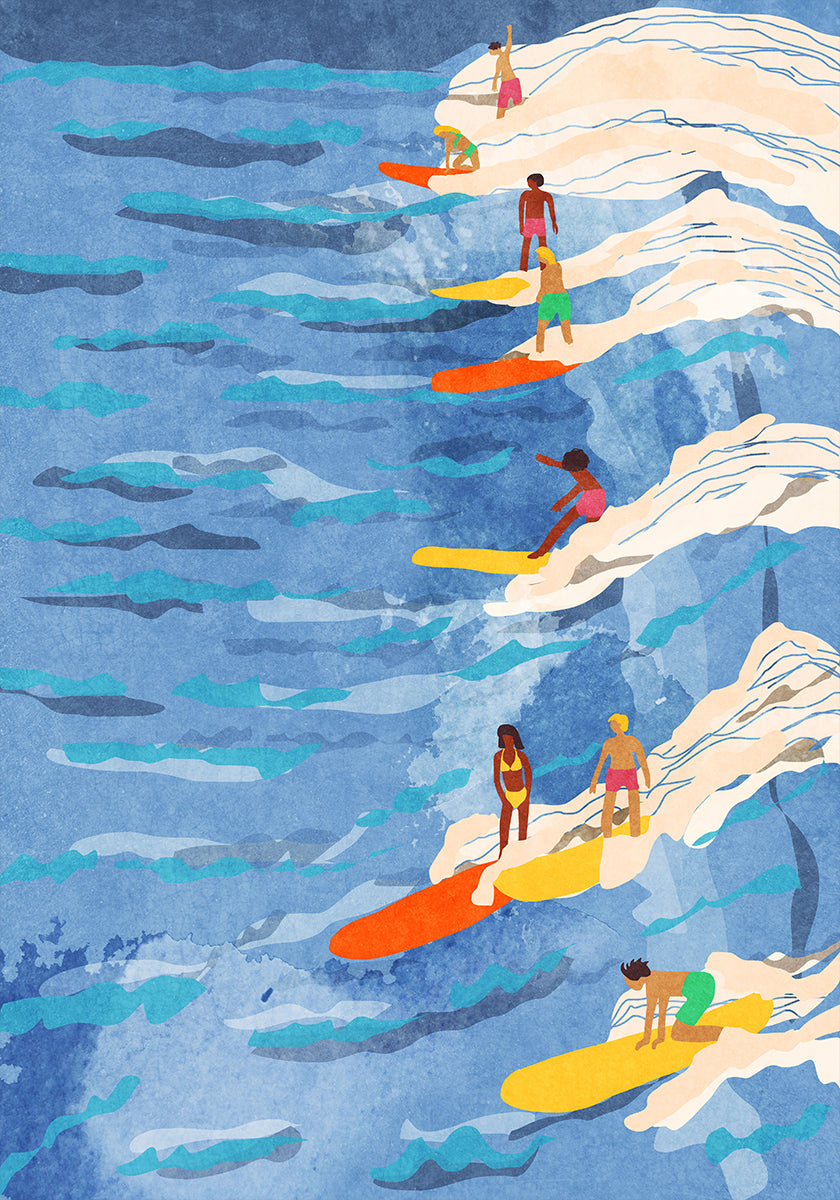 schłodzony plakat surfingowy