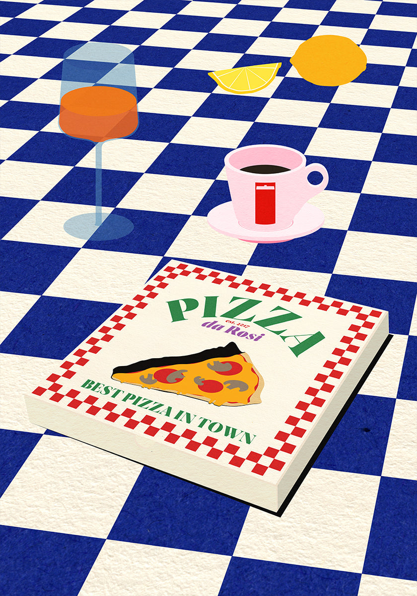Plakat z włoskim menu