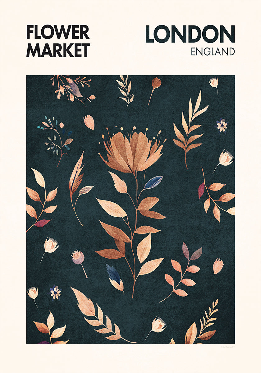 Płatki w Londynie plakat