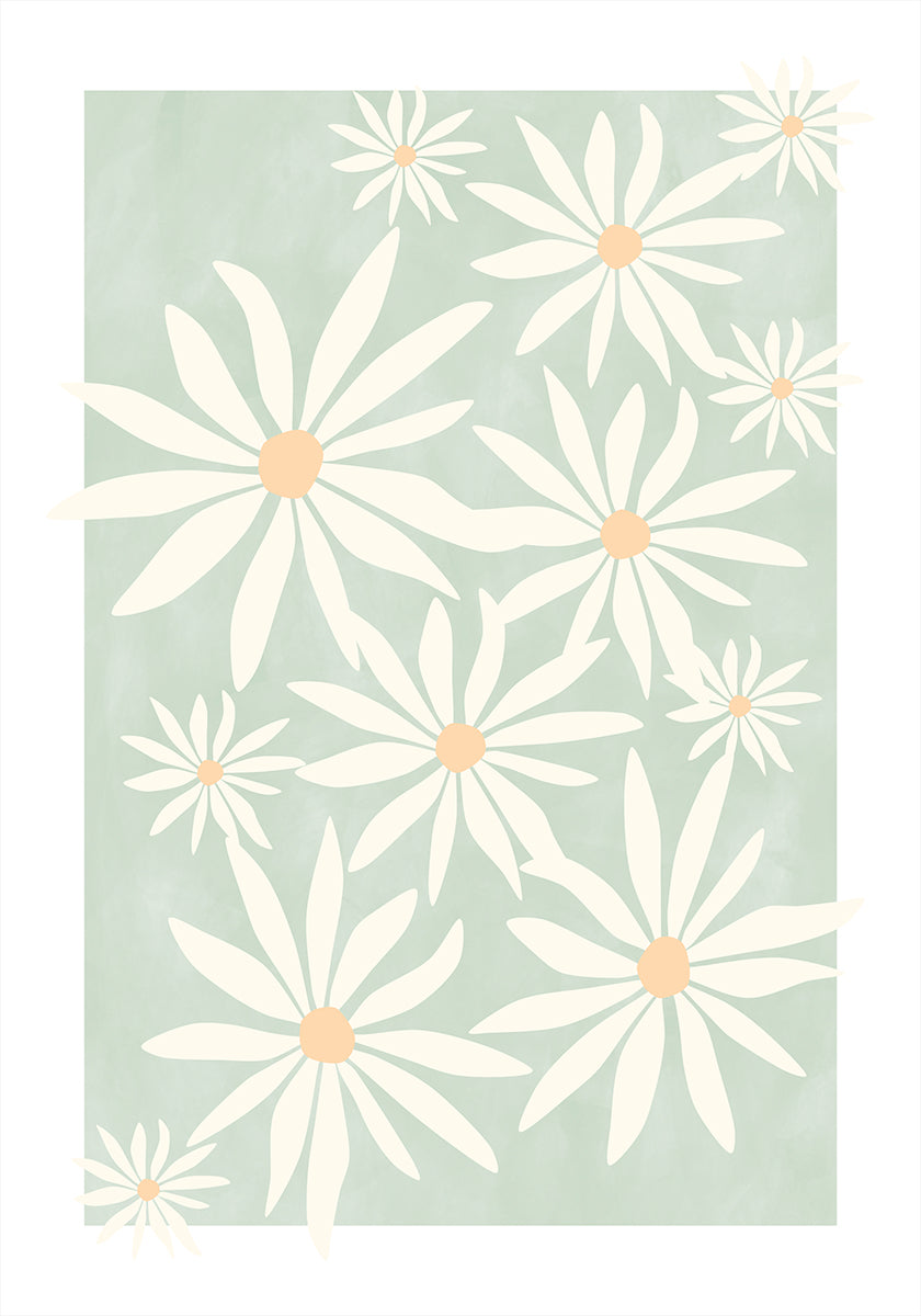 Płatki na plakacie szałwii