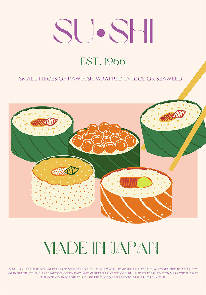 Plakat rozkoszy sushi