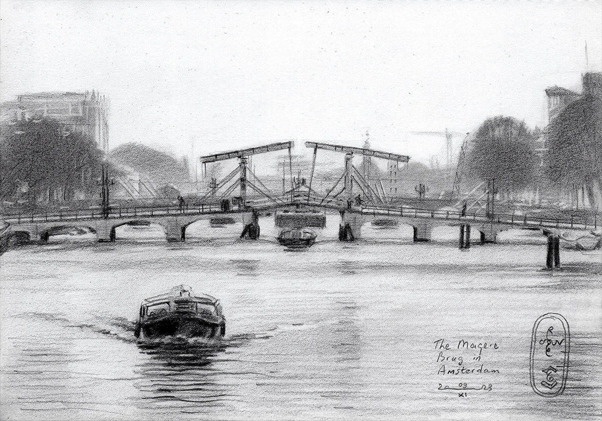 Plakat Magere Brug w Amsterdamie - 09-11-23