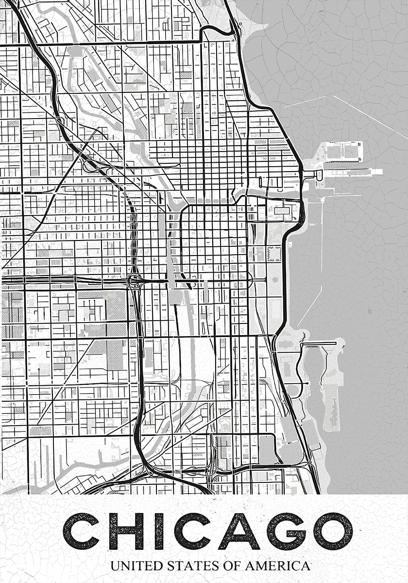 Biały plakat z Chicago